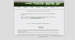Desktop Screenshot of familie-worm.de