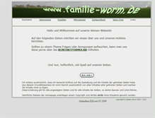 Tablet Screenshot of familie-worm.de